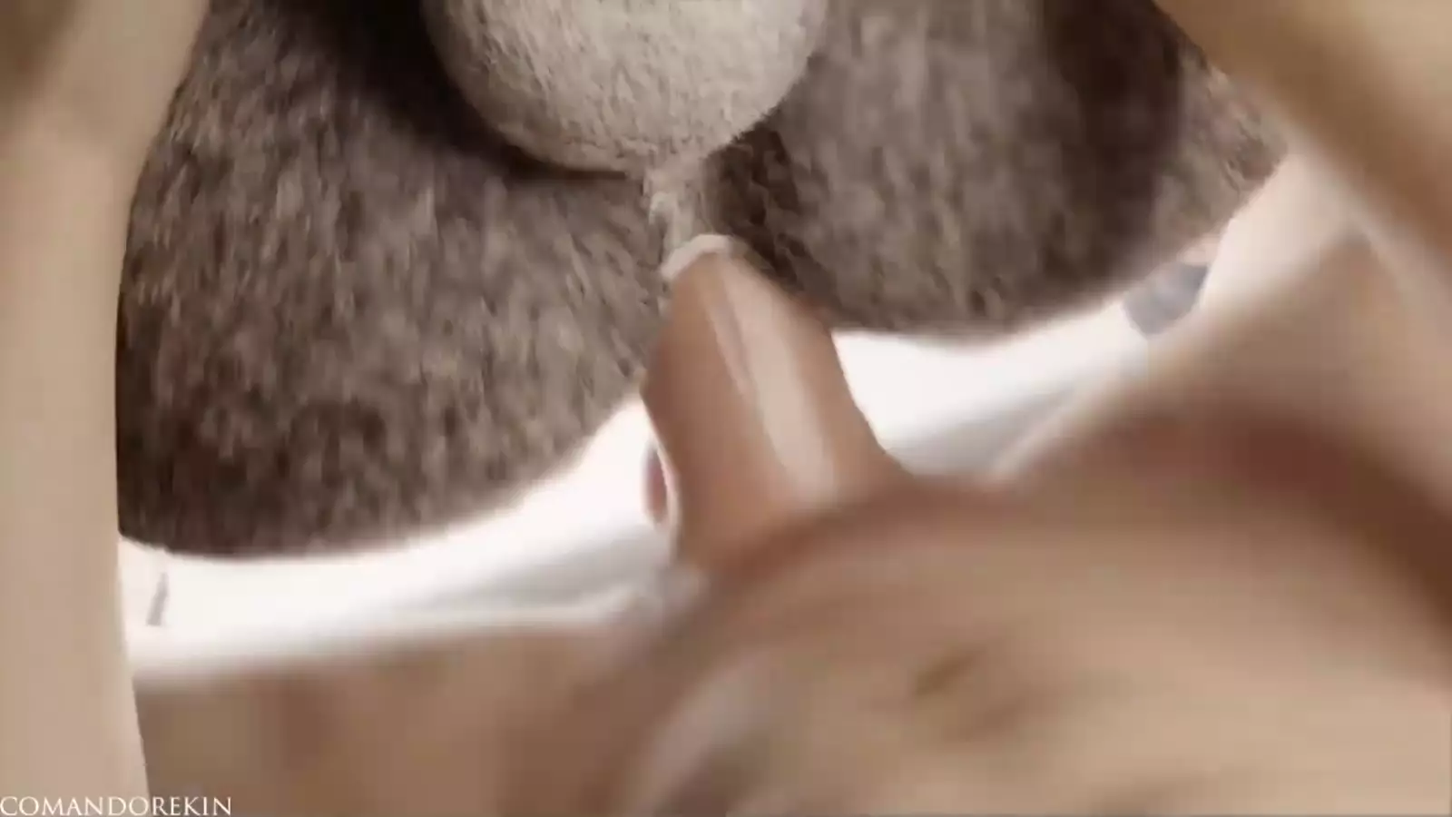 A shaggy characters stretched anus receiving cum in a funny artaffe context